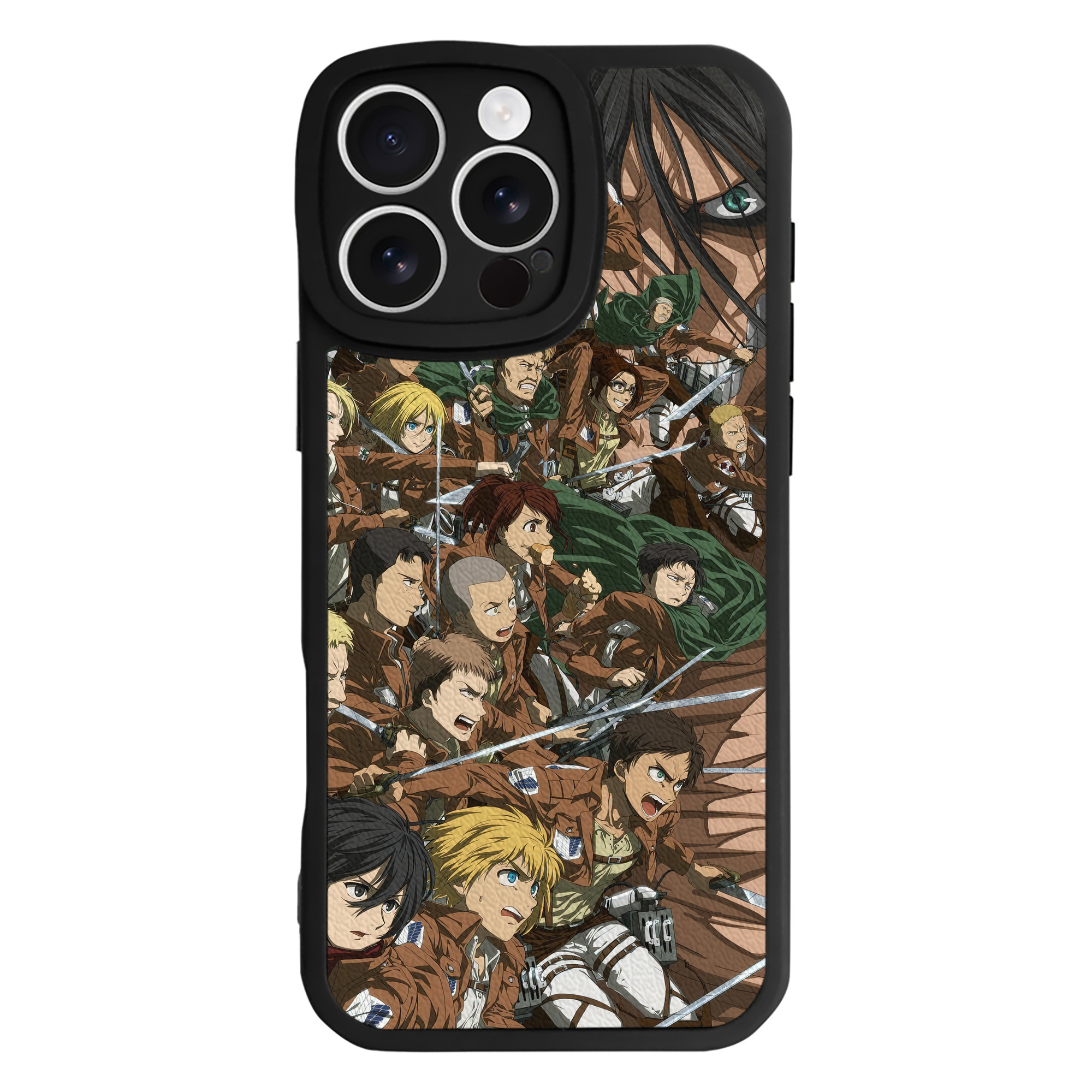 （画像用） 進撃の巨人 Attack on Titan 【iPhone 16シリーズ対応】シリコンスマホケース（レザー調） 材質：シリコン
